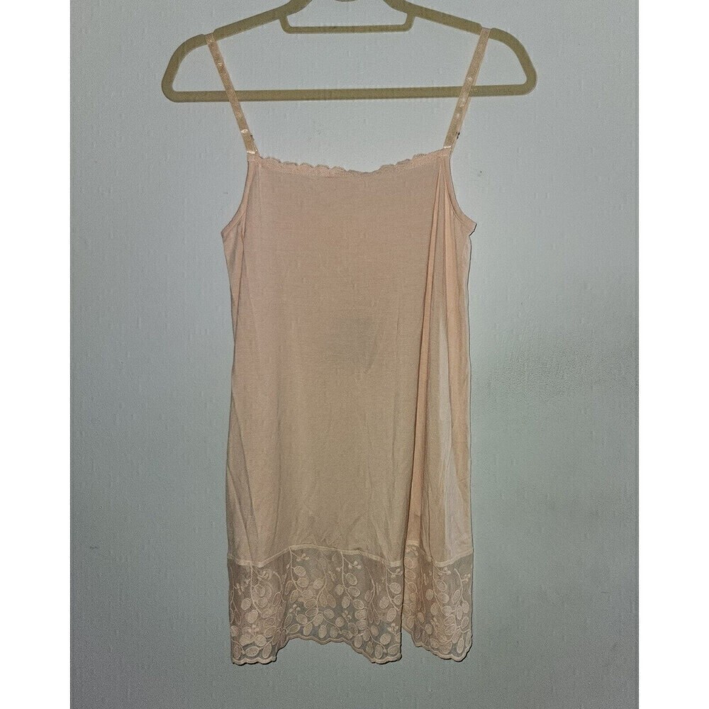 Matilda Jane Pink Tank Top Extender Size S Lace Mesh Hem NEW